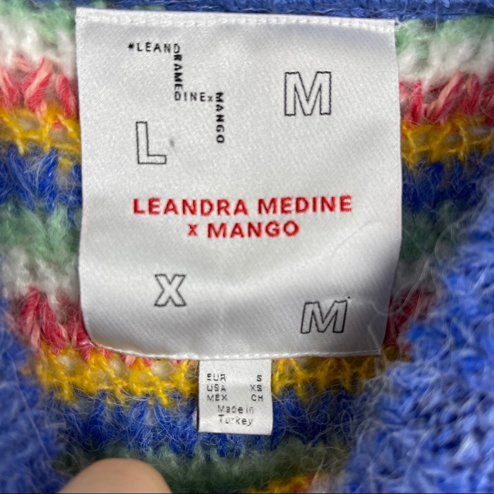 Leandra Medine x Mango Striped Sequin Sweater - Picture 3 of 6